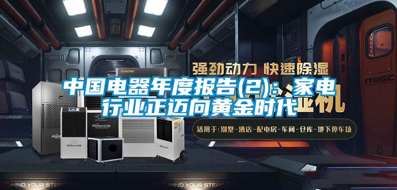 中國電器年度報告(2)：家電行業正邁向黃金時代