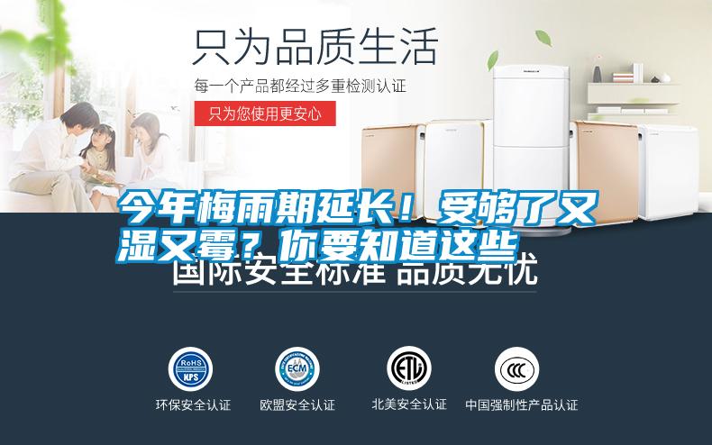 今年梅雨期延長！受夠了又濕又黴？你要知道這些