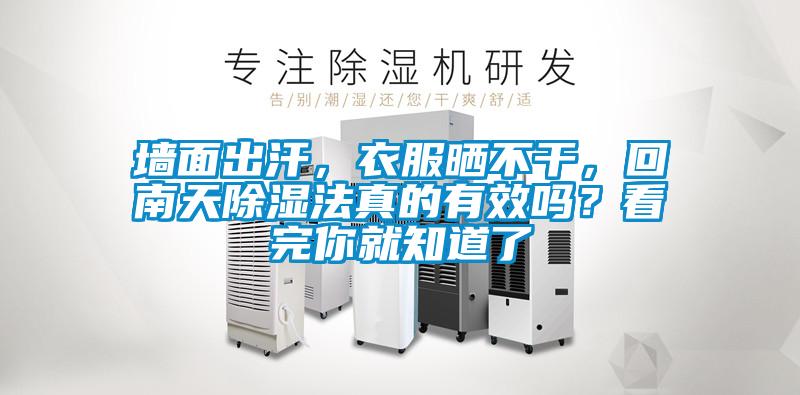 牆麵出汗，衣服曬不幹，回南天除濕法真的有效嗎？看完你就知道了