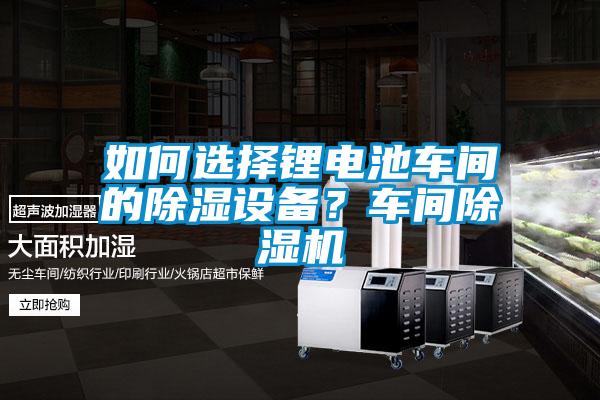 如何選擇鋰電池車間的除濕設備？車間91视频链接下载