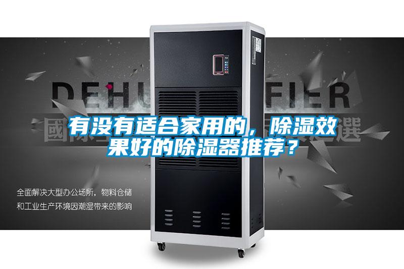 有沒有適合家用的，除濕效果好的除濕器推薦？