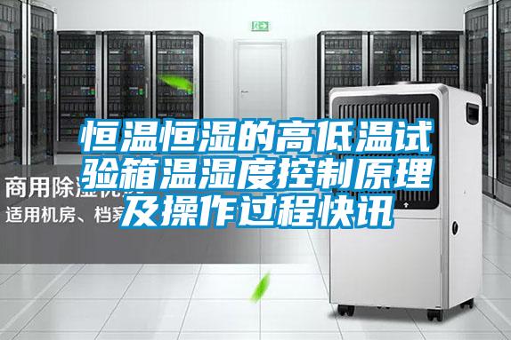 恒溫恒濕的高低溫試驗箱溫濕度控製原理及操作過程快訊