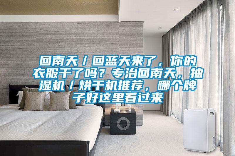 回南天／回藍天來了，你的衣服幹了嗎？專治回南天，抽濕機／烘幹機推薦，哪個牌子好這裏看過來