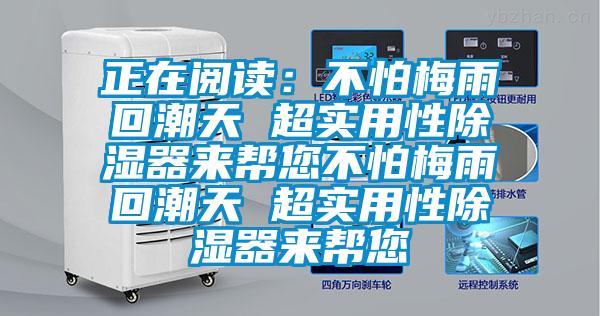 正在閱讀：不怕梅雨回潮天 超實用性除濕器來幫您不怕梅雨回潮天 超實用性除濕器來幫您
