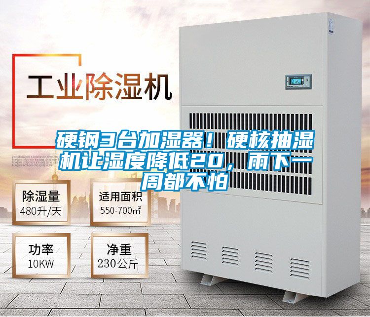 硬鋼3台加濕器！硬核抽濕機讓濕度降低20，雨下一周都不怕